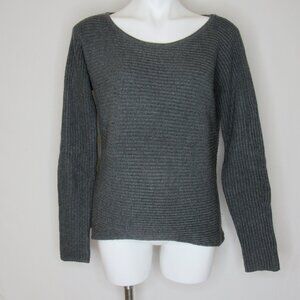 Athleta Gray HUNTLY Knit Wool Blend Boat Neck Sweater Women's S Small
